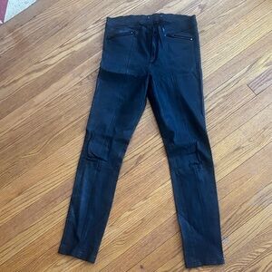 Vince Black leather Skinny Pants